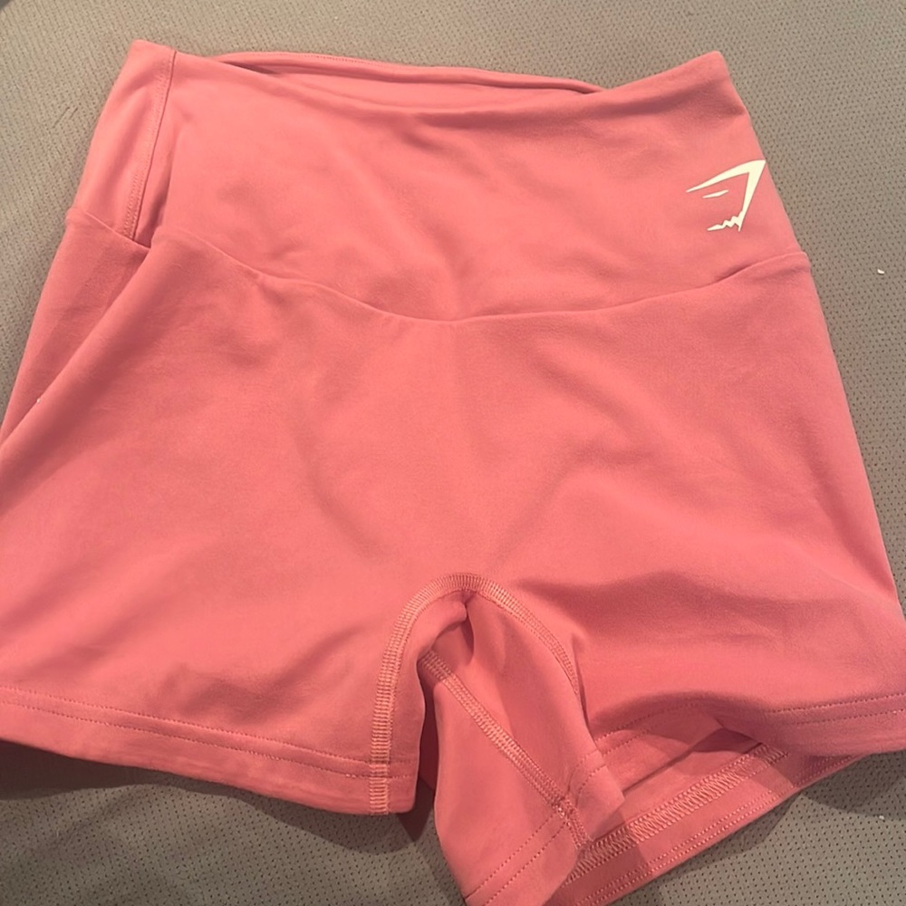 Pink gym shark shorts